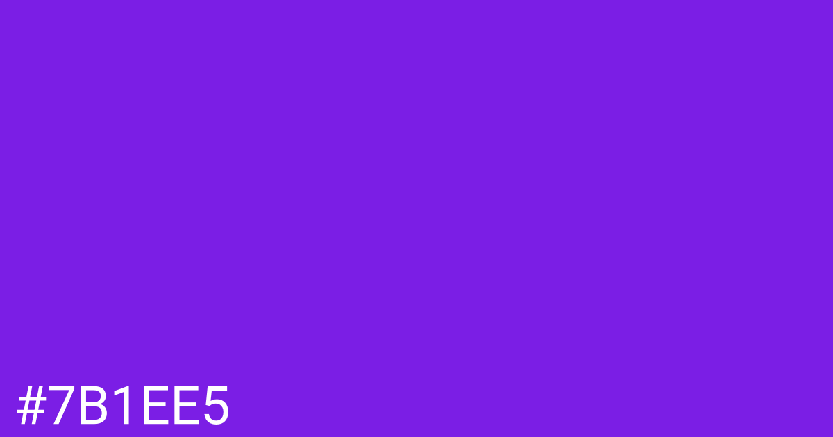 Hex color #7b1ee5 graphic