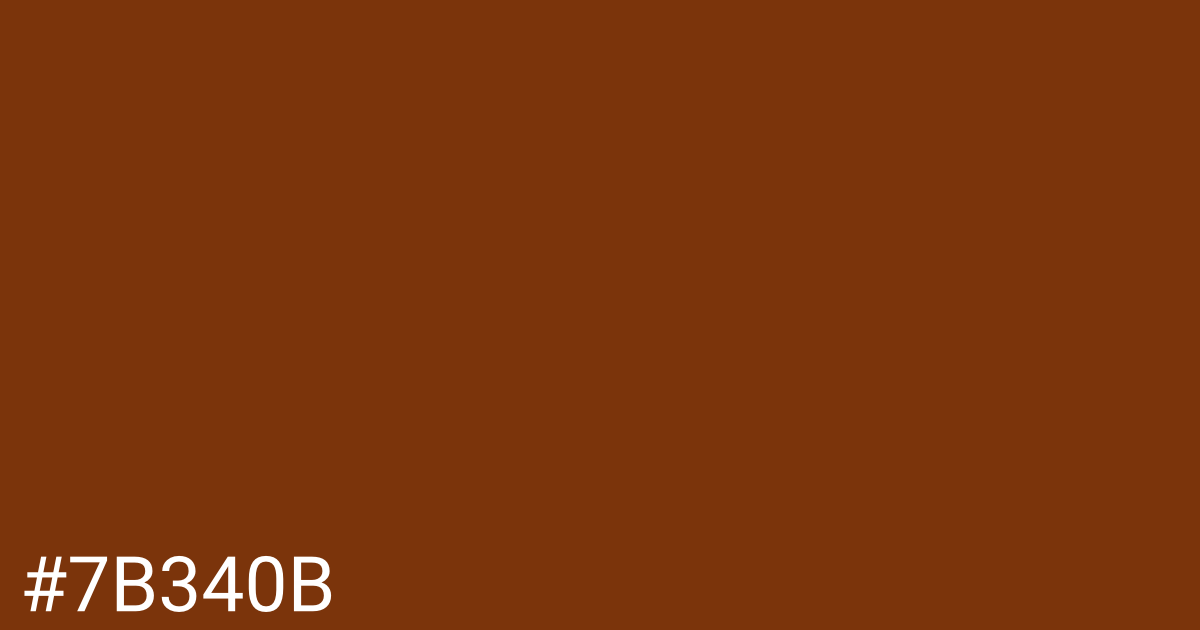 Hex color #7b340b graphic