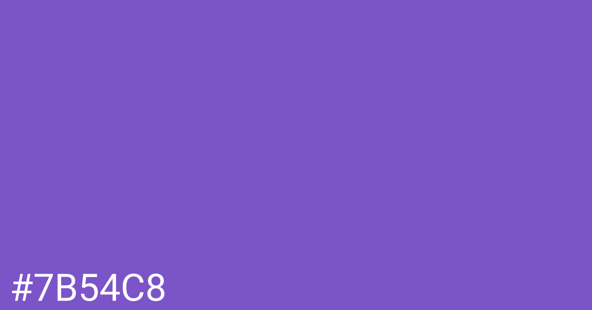 Hex color #7b54c8 graphic