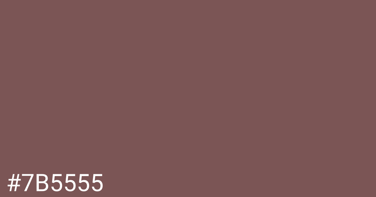 Hex color #7b5555 graphic