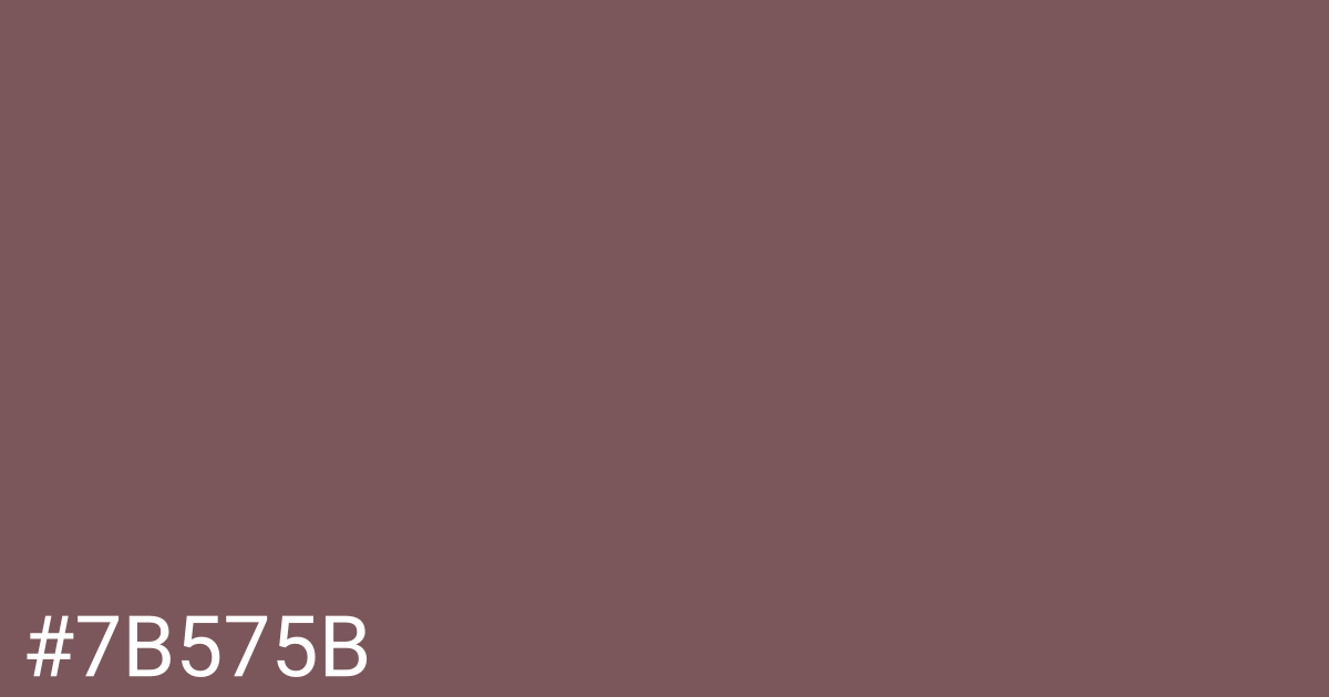 Hex color #7b575b graphic