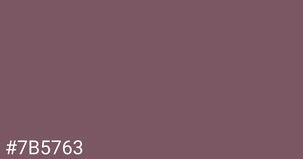 Hex color #7b5763 graphic