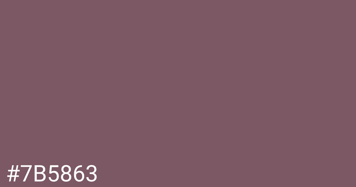 Hex color #7b5863 graphic