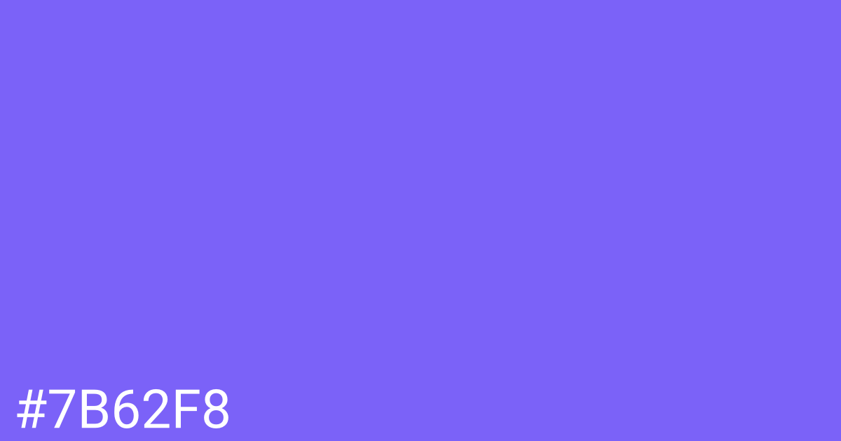 Hex color #7b62f8 graphic