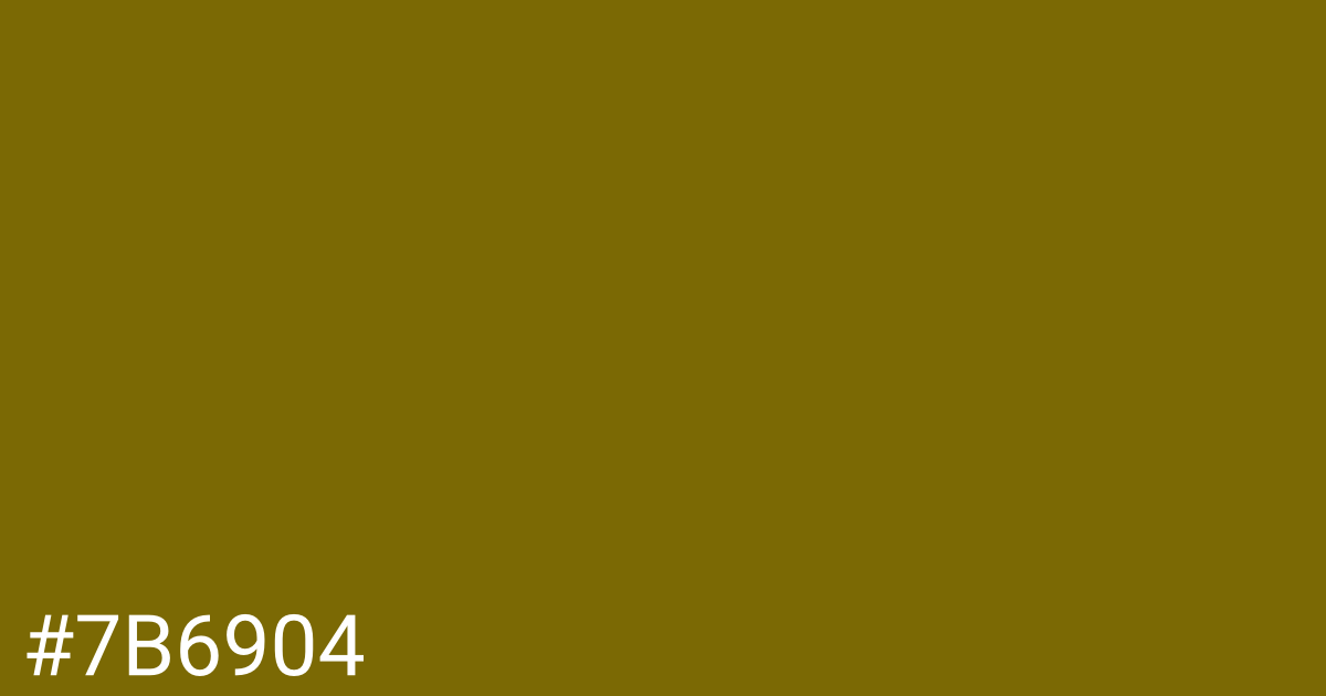 Hex color #7b6904 graphic