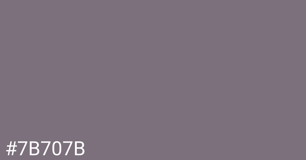 Hex color #7b707b graphic