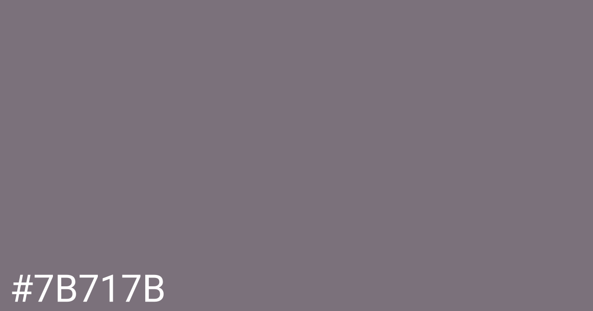 Hex color #7b717b graphic