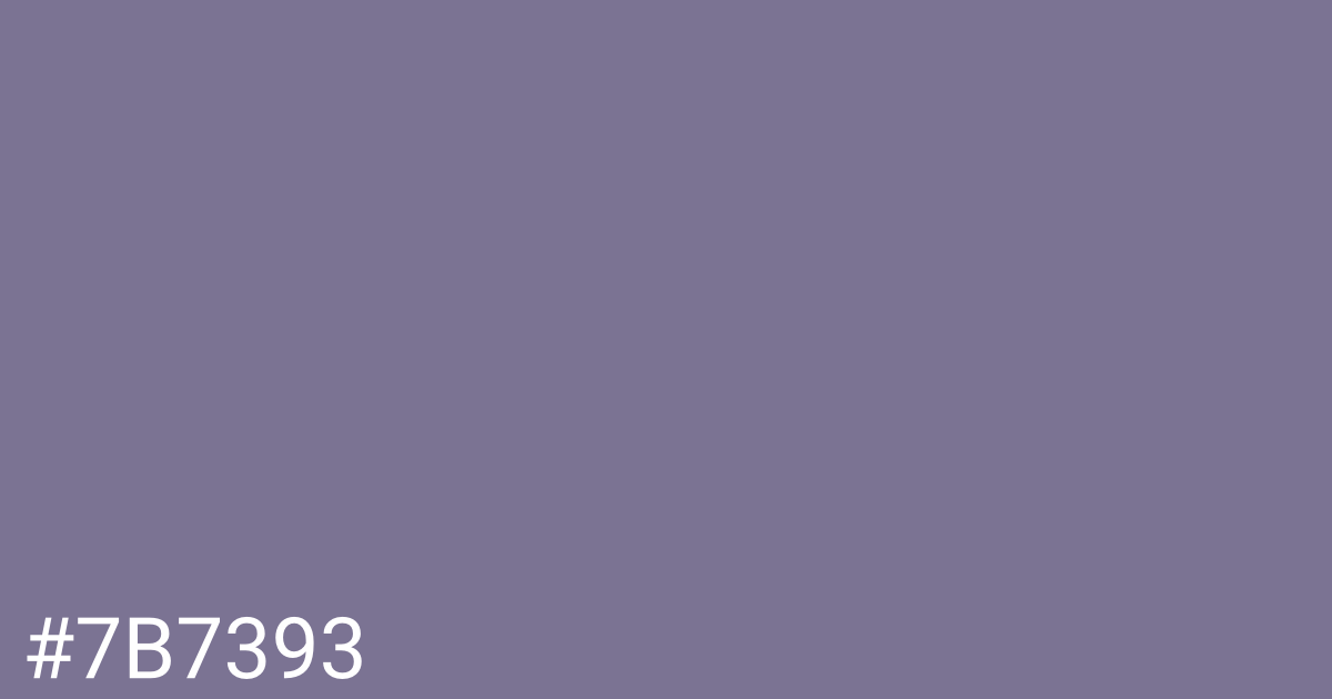 Hex color #7b7393 graphic