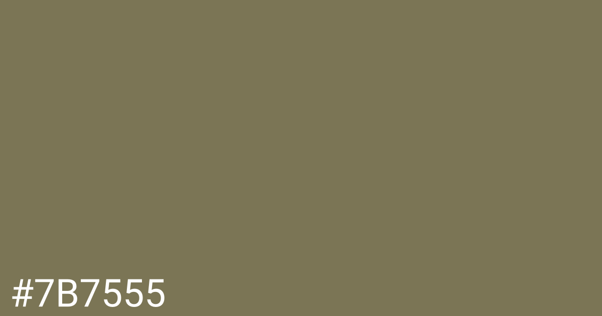 Hex color #7b7555 graphic