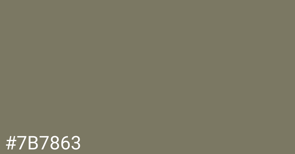 Hex color #7b7863 graphic