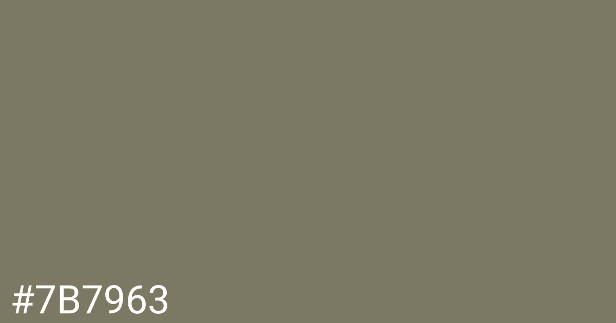 Hex color #7b7963 graphic