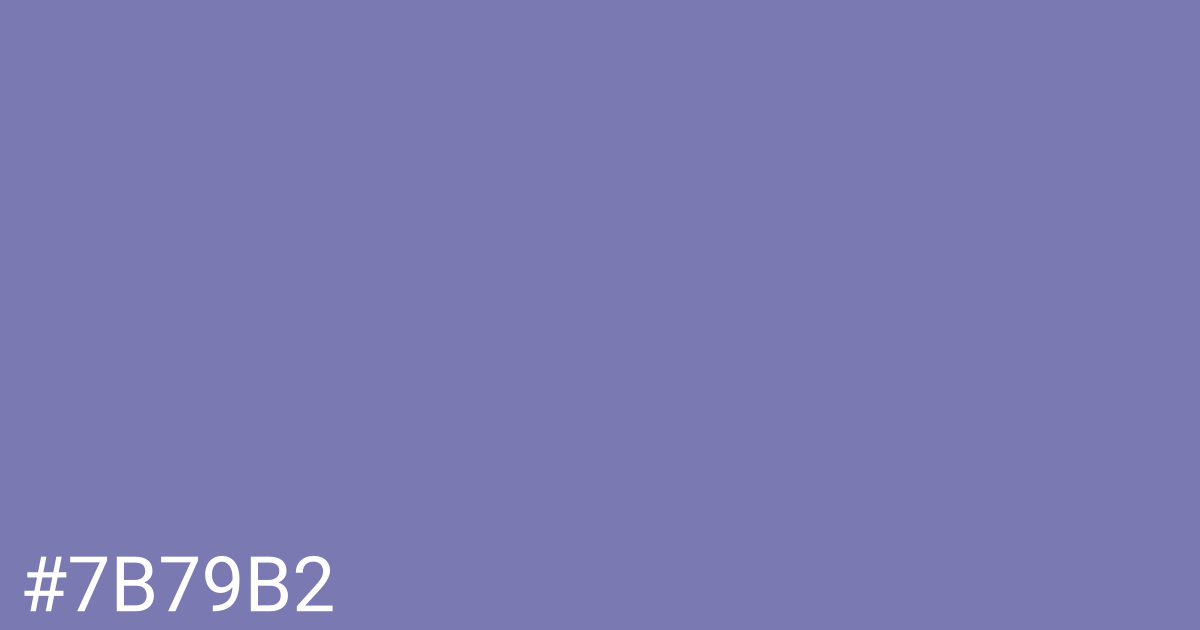 Hex color #7b79b2 graphic