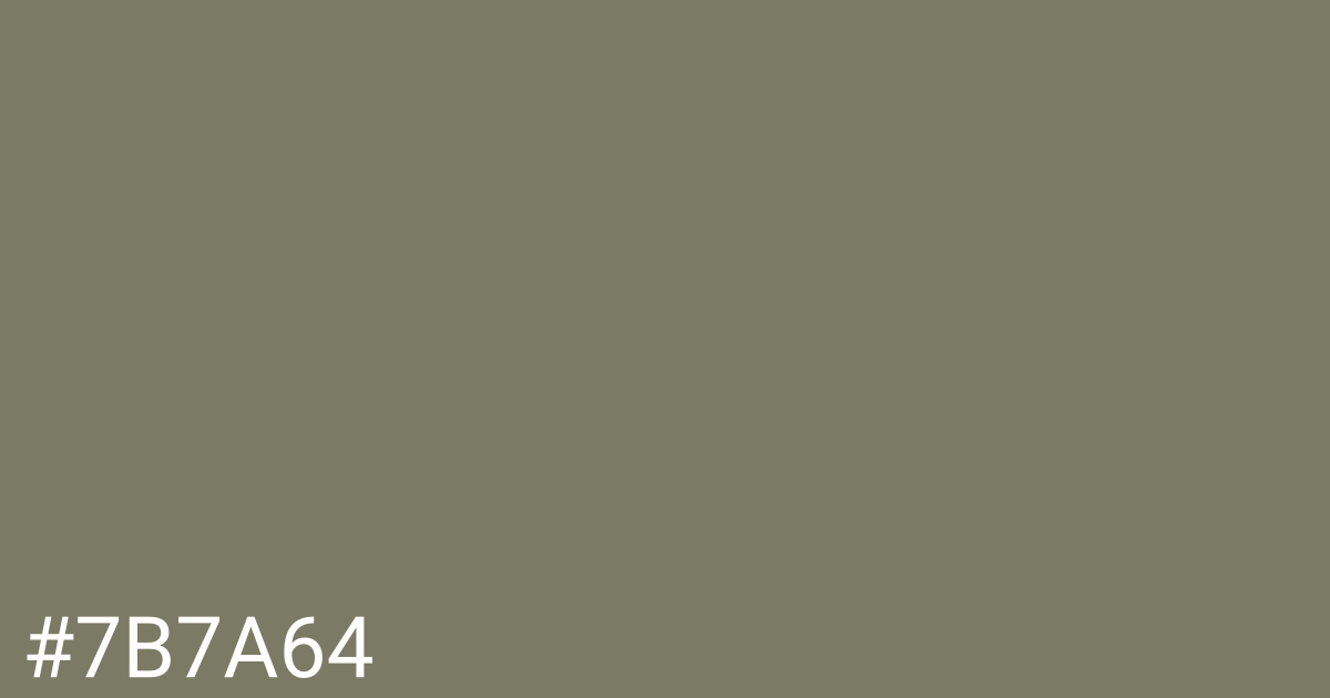 Hex color #7b7a64 graphic