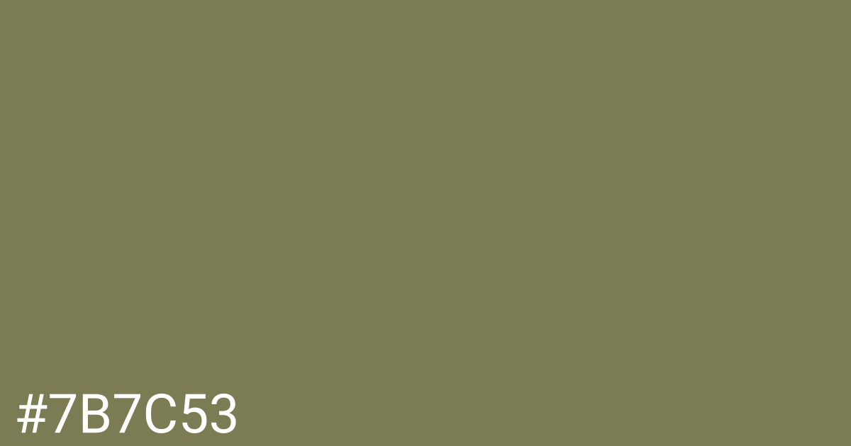 Hex color #7b7c53 graphic