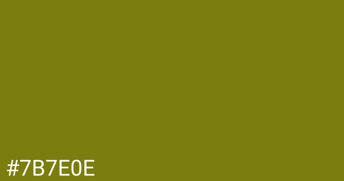 Hex color #7b7e0e graphic