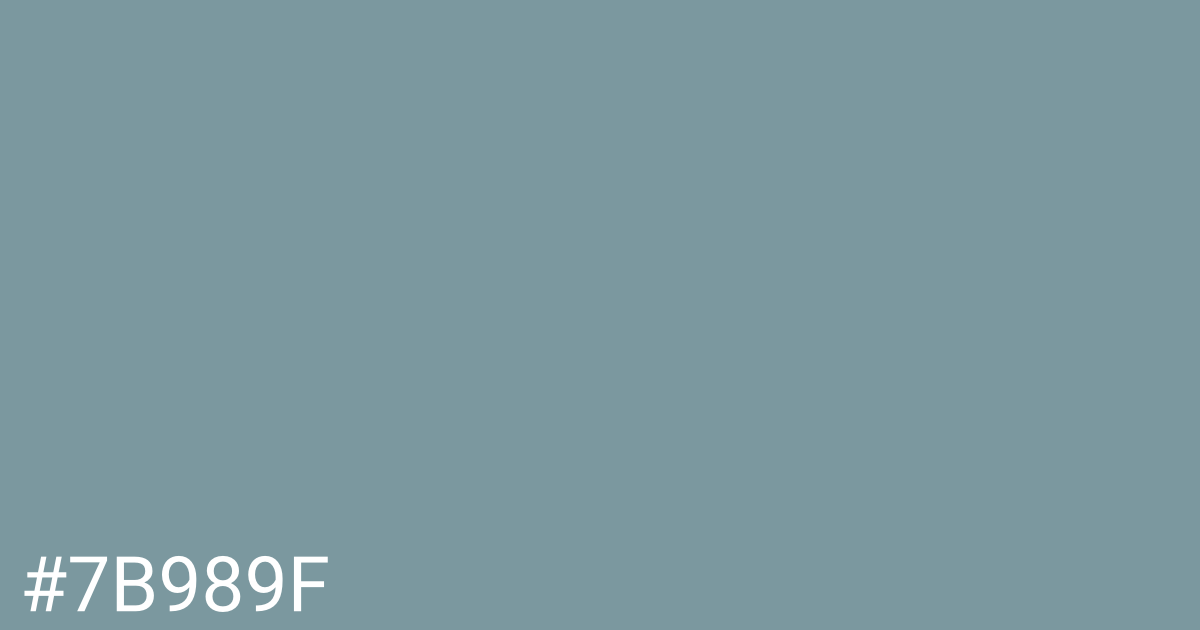 Hex color #7b989f graphic