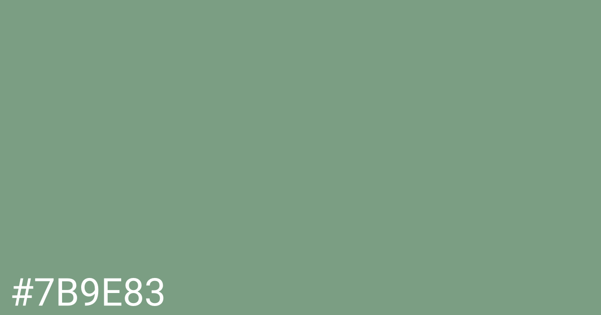 Hex color #7b9e83 graphic