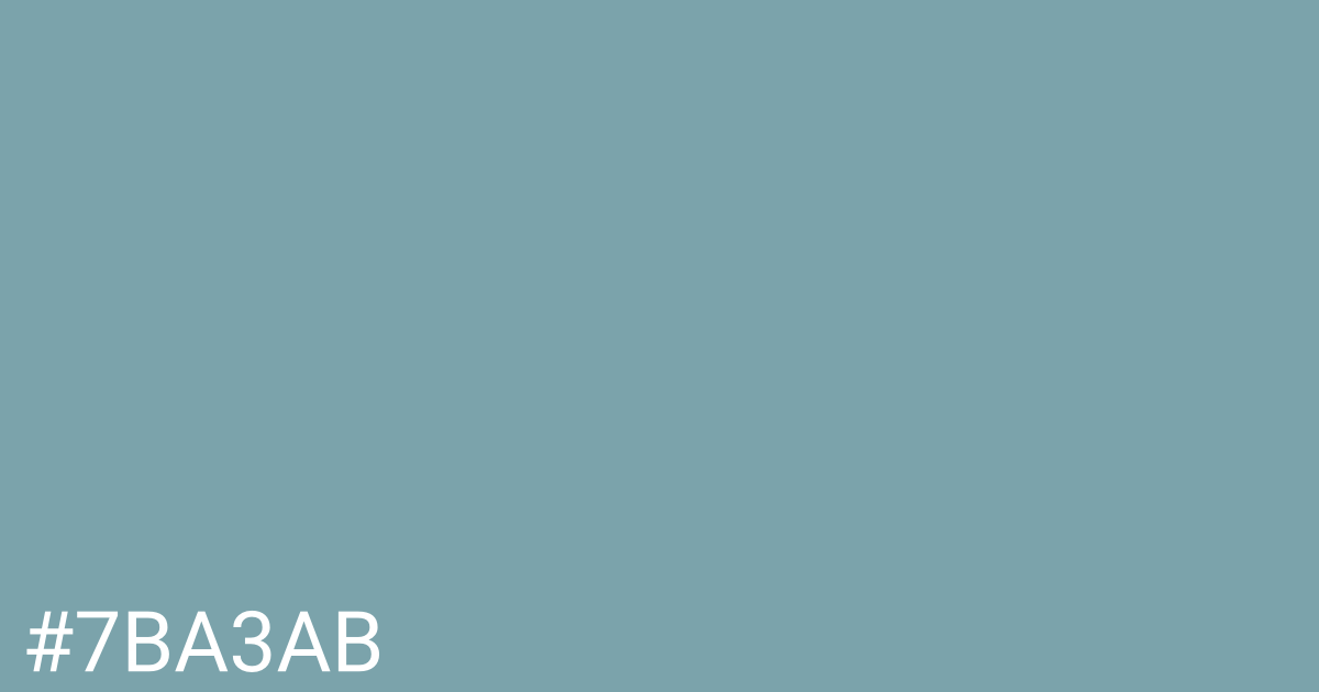 Hex color #7ba3ab graphic