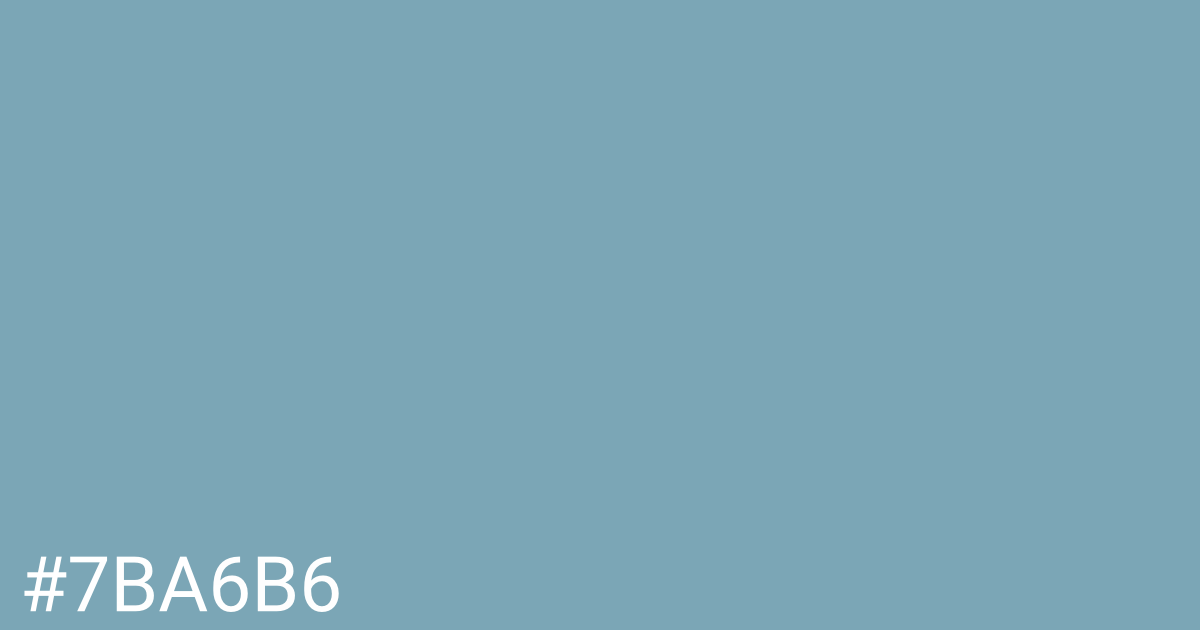 Hex color #7ba6b6 graphic