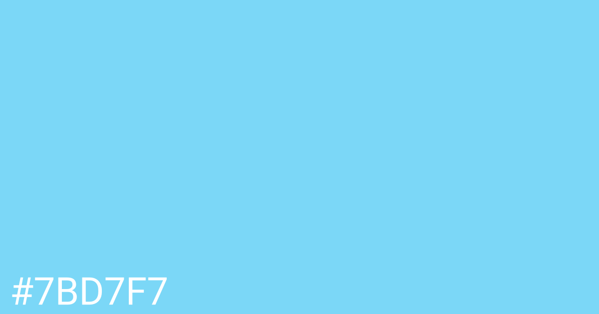 Hex color #7bd7f7 graphic