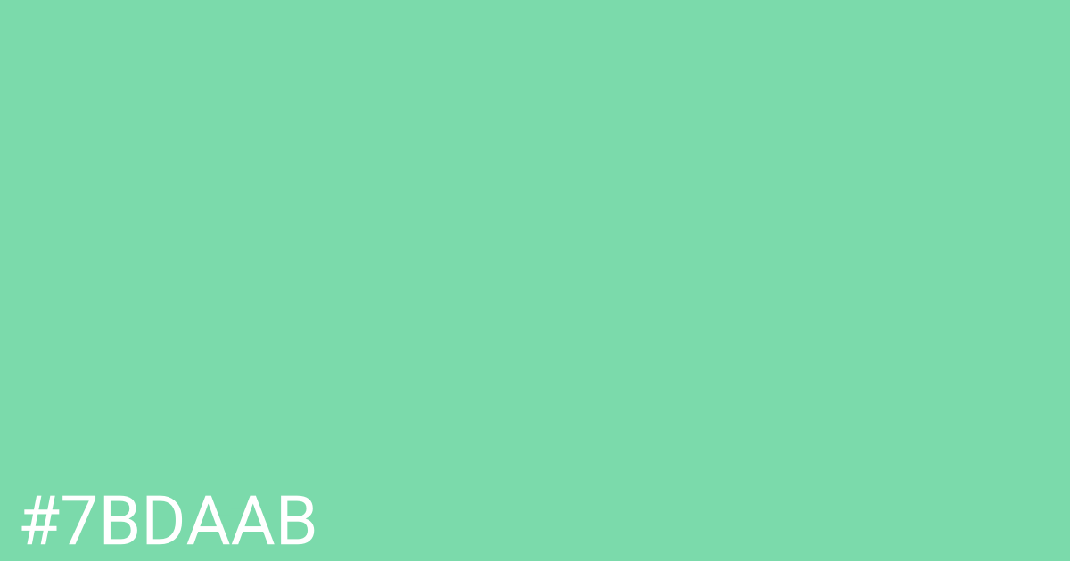 Hex color #7bdaab graphic