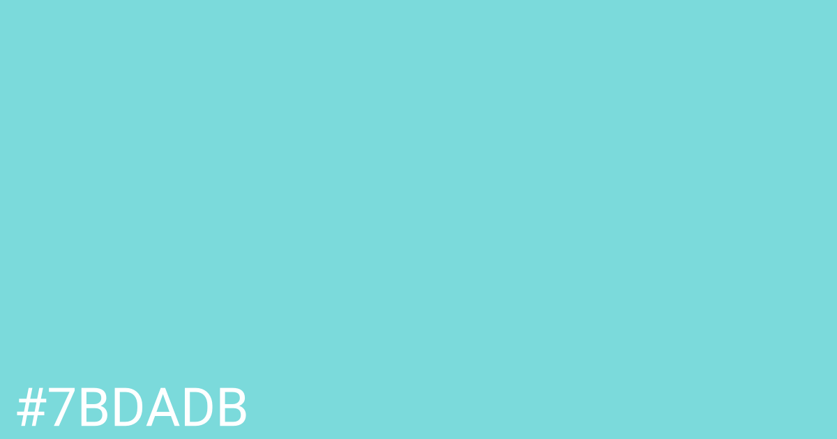Hex color #7bdadb graphic