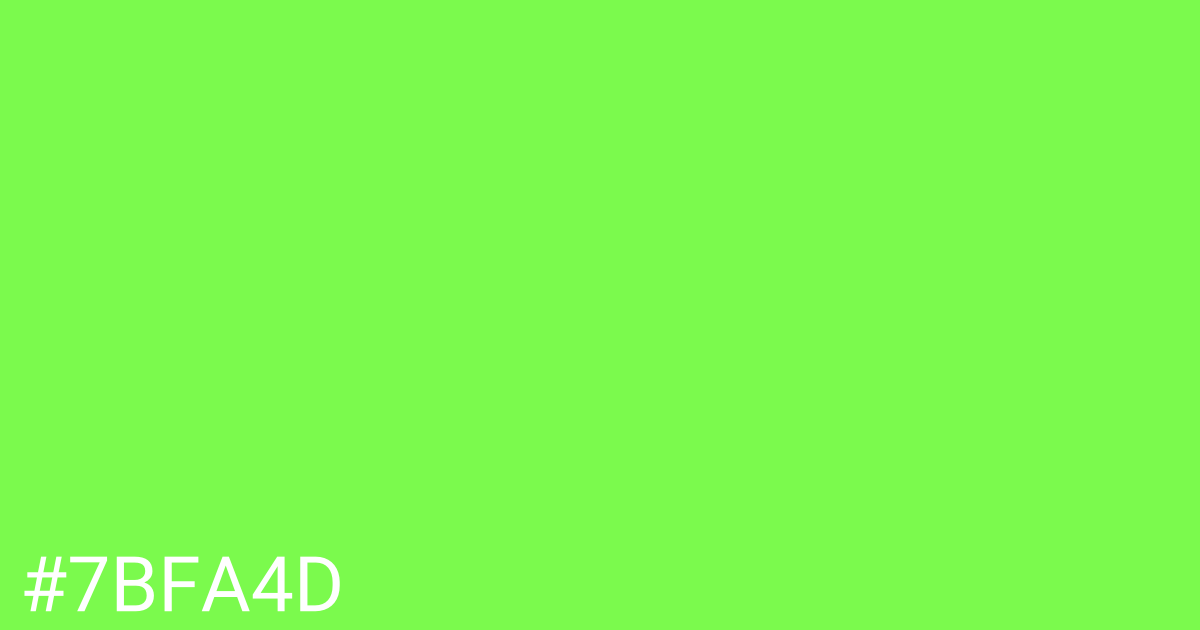 Hex color #7bfa4d graphic