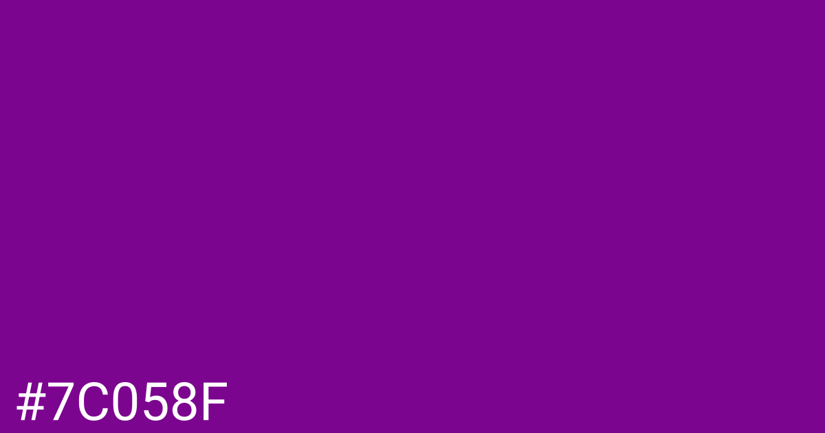 Hex color #7c058f graphic