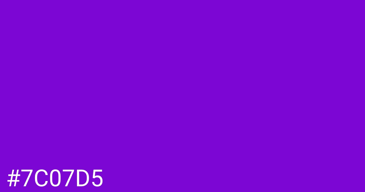 Hex color #7c07d5 graphic