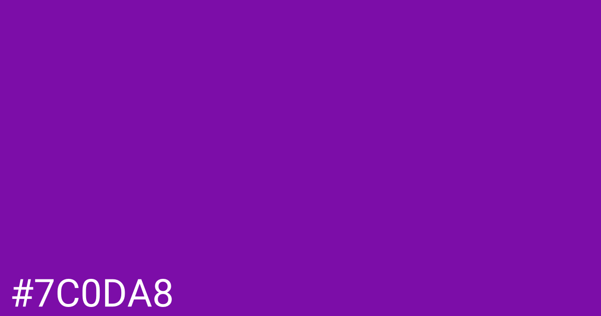 Hex color #7c0da8 graphic