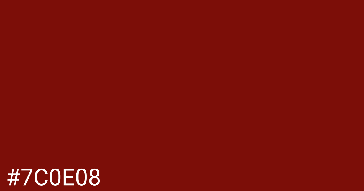 Hex color #7c0e08 graphic
