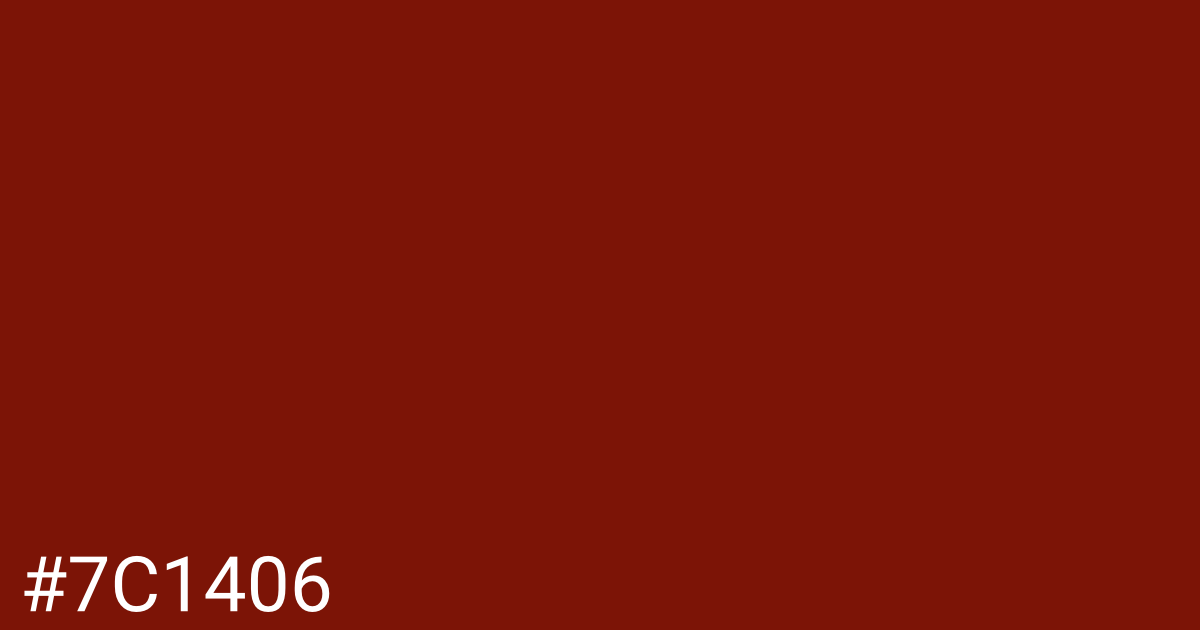 Hex color #7c1406 graphic