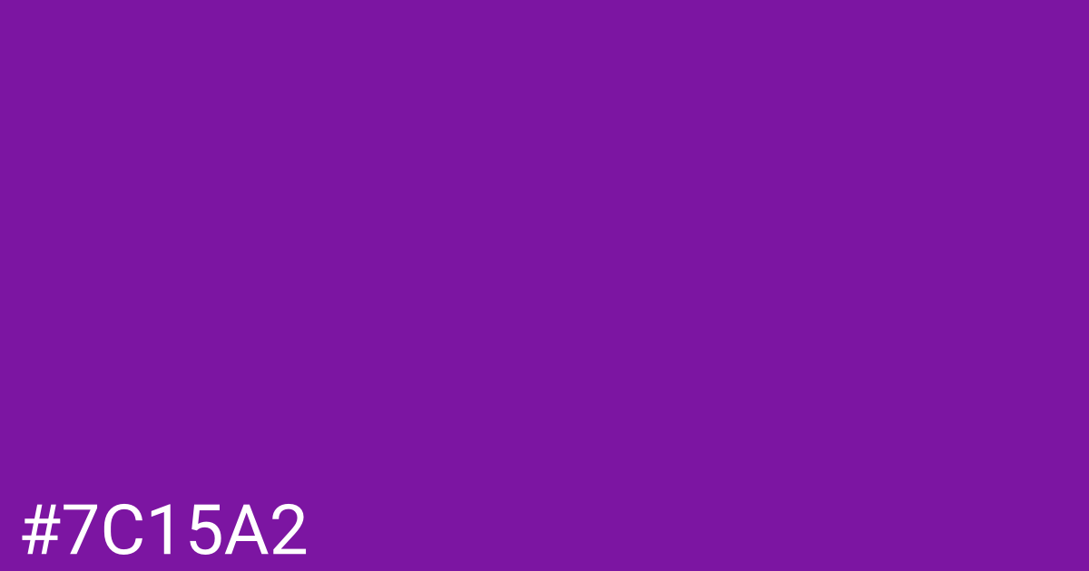 Hex color #7c15a2 graphic