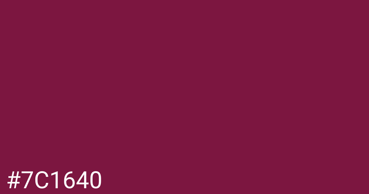 Hex color #7c1640 graphic