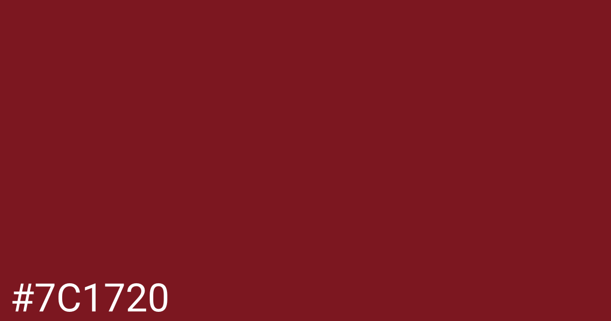 Hex color #7c1720 graphic