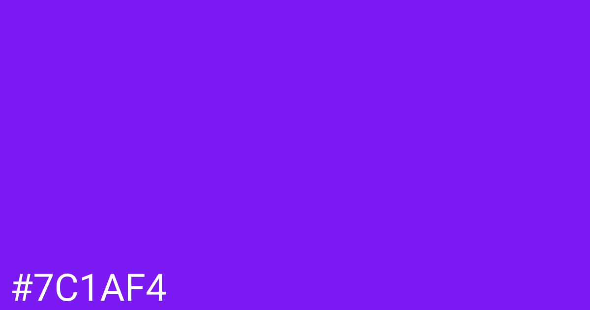 Hex color #7c1af4 graphic