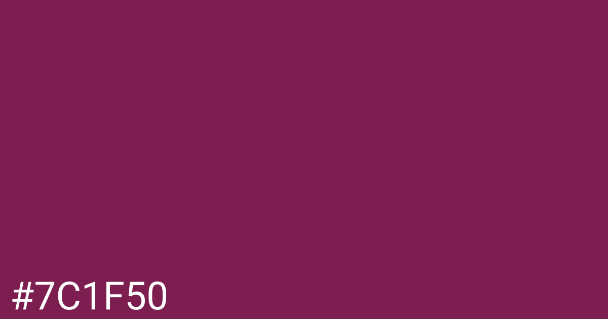 Hex color #7c1f50 graphic