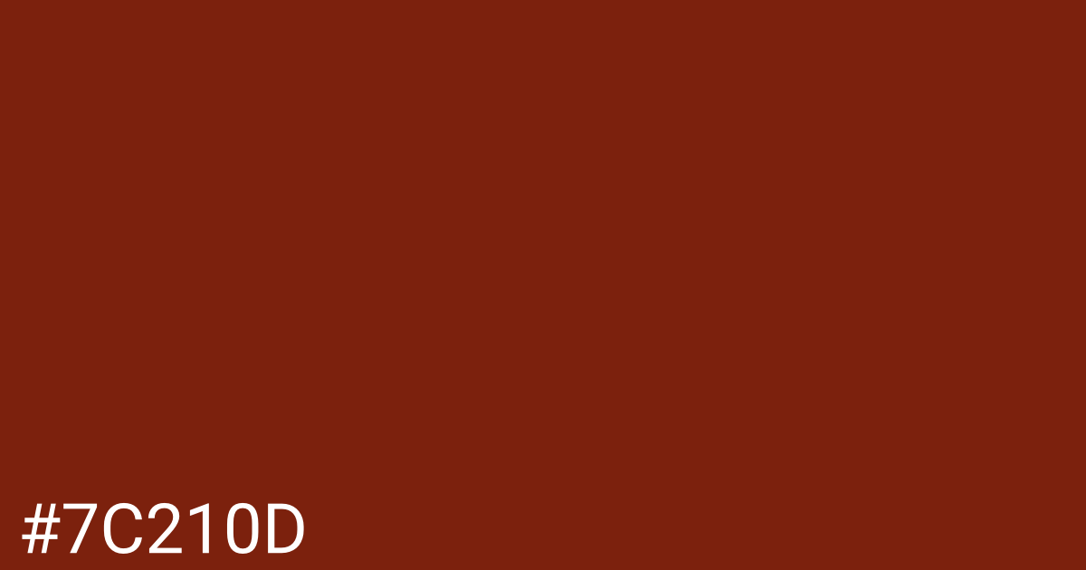 Hex color #7c210d graphic