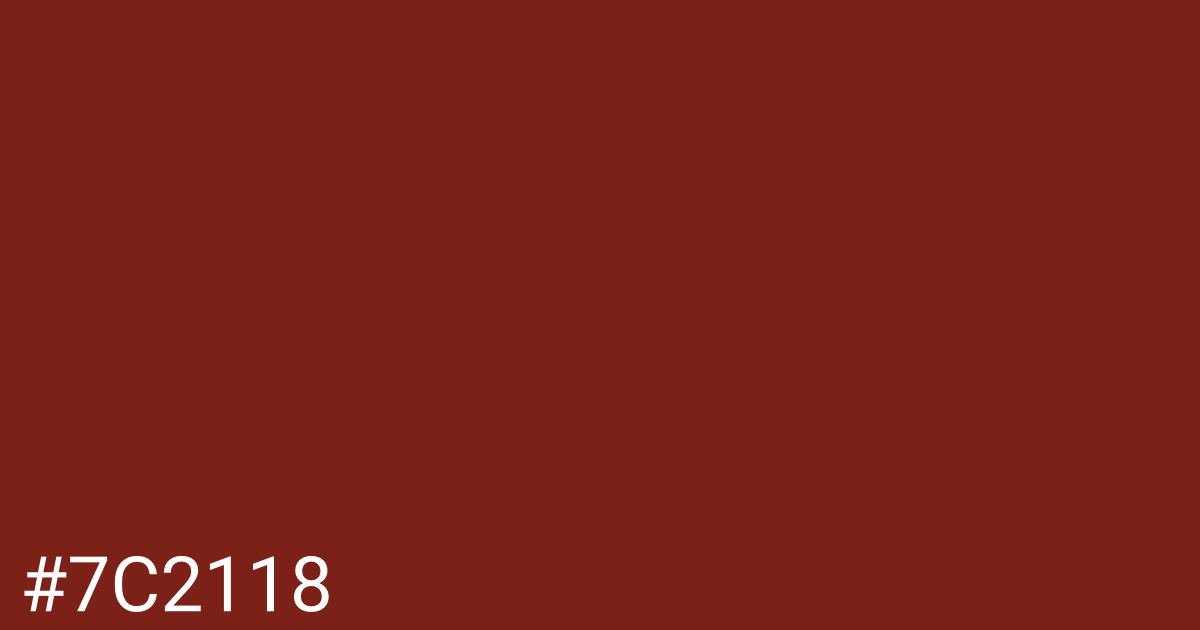 Hex color #7c2118 graphic