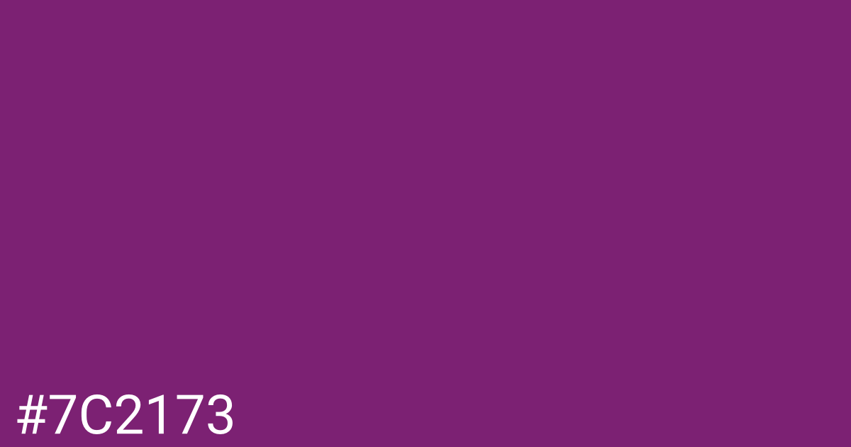 Hex color #7c2173 graphic