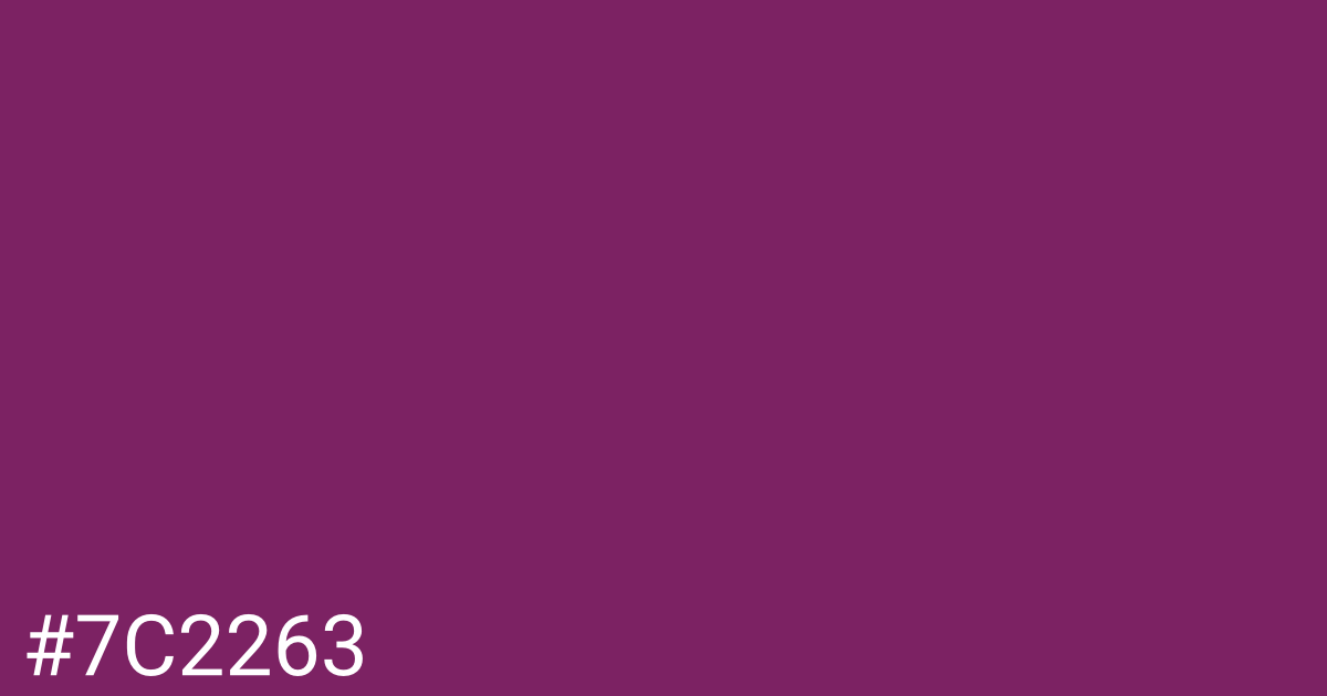 Hex color #7c2263 graphic