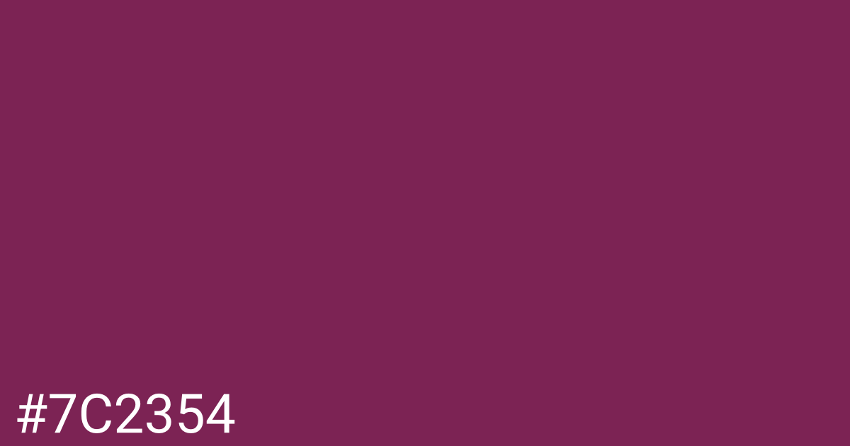 Hex color #7c2354 graphic