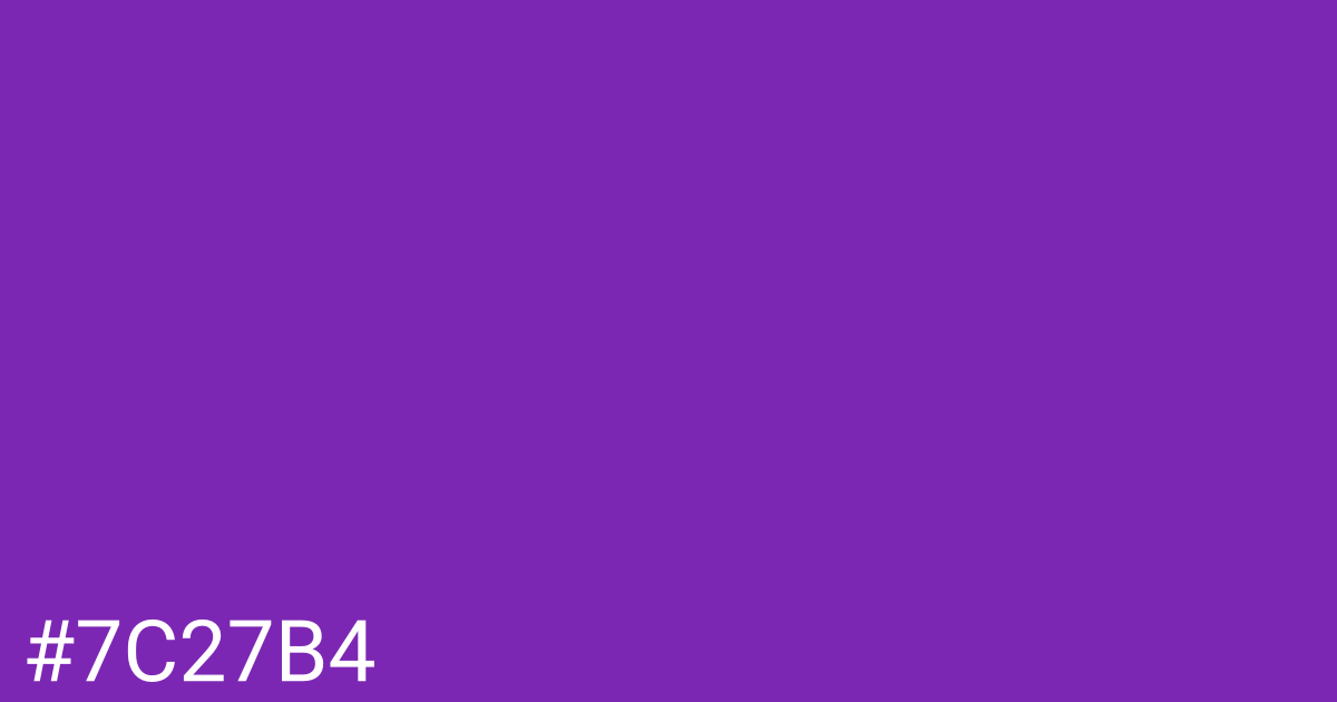 Hex color #7c27b4 graphic