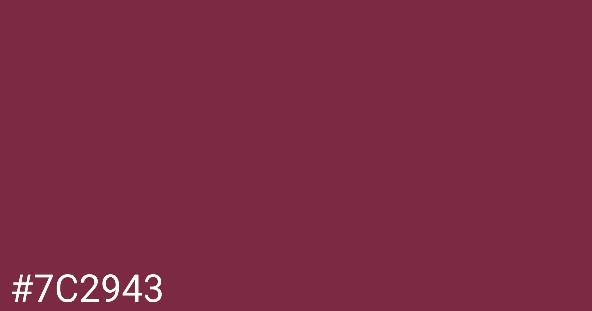 Hex color #7c2943 graphic