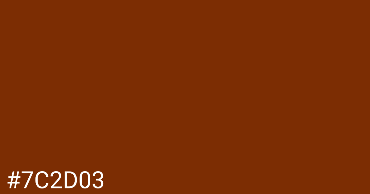 Hex color #7c2d03 graphic