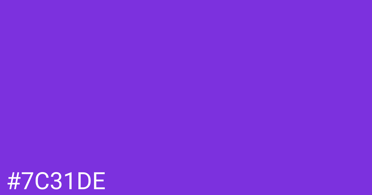 Hex color #7c31de graphic