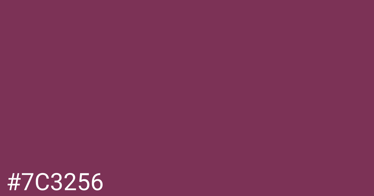 Hex color #7c3256 graphic