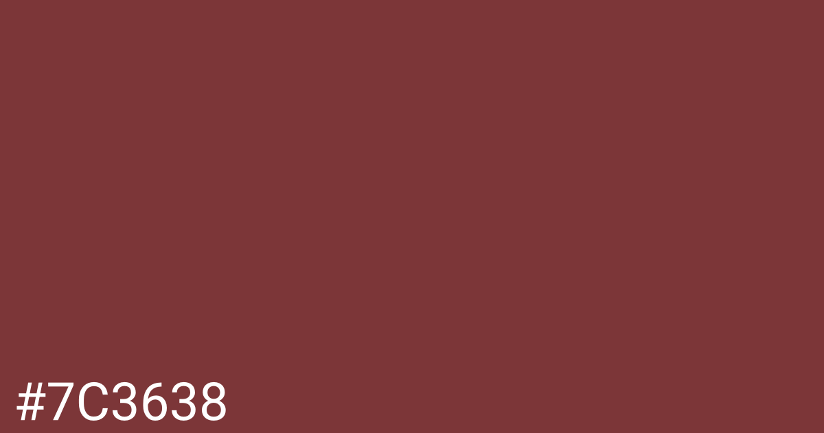 Hex color #7c3638 graphic