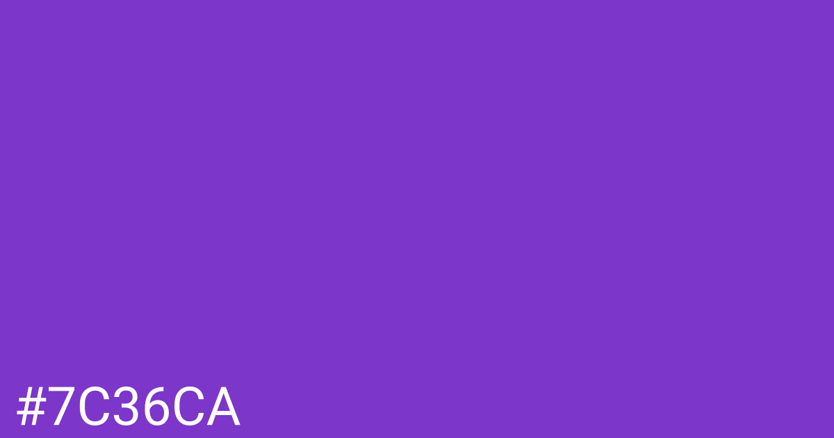 Hex color #7c36ca graphic