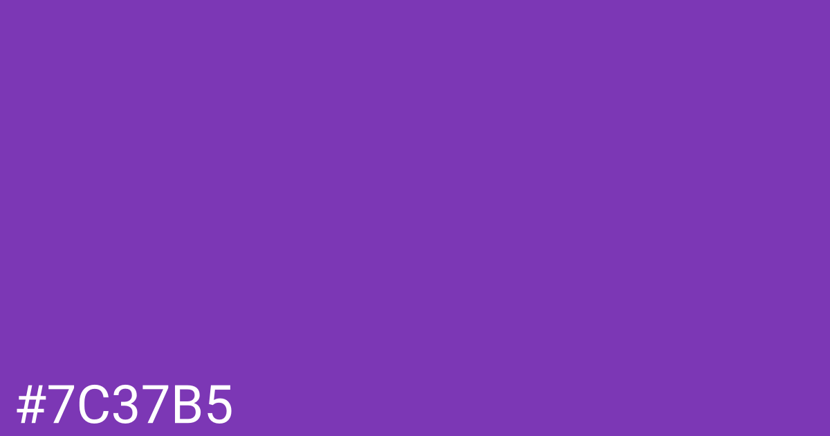 Hex color #7c37b5 graphic